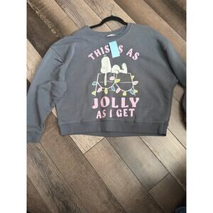 Snoopy “Jolly as I get” Crew Neck Sweater Size Medium
